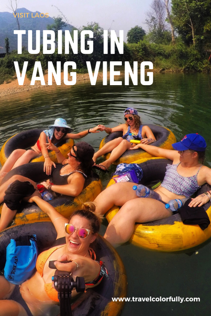 Tubing in Vang Vieng, Laos #VangVieng #RiverTubing #Laos